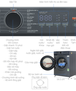 Máy giặt sấy Toshiba Inverter TWD T21BU115UWV(MG)